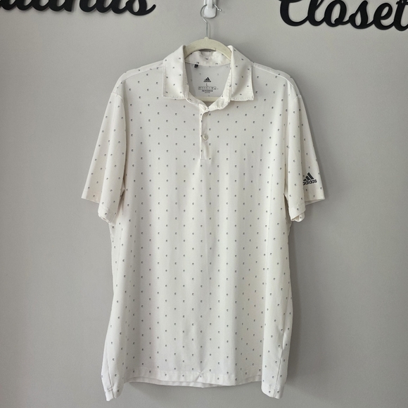 Adidas Primegreen Men's White Polo Shirt Size Large - Picture 3 of 10